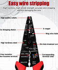 Diagram of All In One Wire Stripping And Crimping Tool For Cables, Cutting And Wiring highlighting features and parts