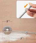 Flour Duster For Baking One Handed Operation Stainless Steel Powdered Sugar Shaker with 7-inch handle and 2-inch duster ball.