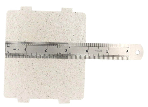 2 Pack Dope Microwave Waveguide Cover Mica Slice Replacement For Ovens with ruler for size reference