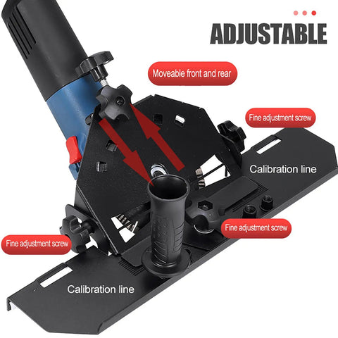 45 Degree Tile Chamfering Attachment for Angle Grinder Aluminum Alloy Frame Beveled Tile Cutter Miter Seat Chamfer Tool Easy Home DIY Grinder Accessory for Precise Bevels adjustable angle guide