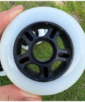 Dope Inline Skate Wheels 84mm 85A 8 Pack With Bearings For Indoor Outdoor Use Durable PU Replacement Rollers close-up