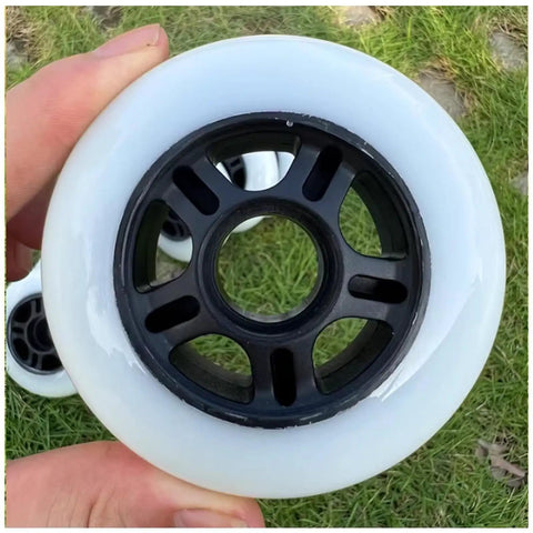 Dope Inline Skate Wheels 84mm 85A 8 Pack With Bearings For Indoor Outdoor Use Durable PU Replacement Rollers close-up