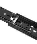 Close-up of Beefy Heavy Duty Steel Telescopic Drawer Slides Four Pack Silent Operation Three Section 125mm Rails