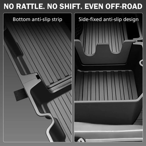 Close-up of Under Seat Storage Organizer For Honda Ridgeline 2017-2026 Crew Cab showing anti-slip design details