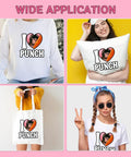 Dope Monkey Heart I Love Punchis Babys DTF Transfers Pack for T Shirts 7x7 on sweatshirt, pillow, bag, and t-shirt