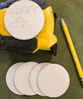 Erasable Tape Measure Scratch Pad 2 Pack Reusable Measurement Note Pad Peel and Stick Jobsite Tough Made in USA for Construction Woodworking Carpentry DIY Projects on tape measure