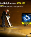 Mechanic using Under Hood Work Light Bar With 3000LM LED Cordless 5200mAh Magnetic Hood Light With Hooks For Car Repair