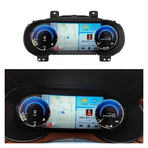 Maserati Levante 12.3 Inch LCD Dashboard Instrument Panel Upgrade With Dope Smart Gauges Module For 2016-2023 Digital Cluster Enhancement Real Time Readouts Stable High Temp Performance Easy Plug and Play Install, black