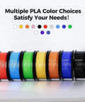 Colorful PLA filament spools displayed in various shades, showcasing multiple PLA color choices to satisfy your needs.