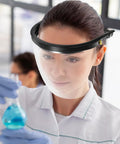 Badass Heavy Duty Protective Visor With Rock Solid Impact Resistant Shield, clear visor for lab work and chemical splash protection.