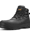 Men's Steel Toe Work Boots With Non Slip Outsole, Puncture Resistant, Breathable Lining, Electrical Hazard Protection, front view