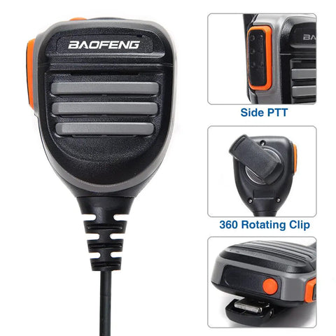Shoulder Mic For Walkie Talkie Remote Police Microphone With Omnidirectional Pickup For Clear Audio Durable Waterproof Plastic