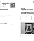Test report showing Heavy Duty Swing Hangers Built Tough With Rust Proof Aluminum And A Badass 5000 Pound Hold during testing.