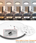 4 Pack LED Flush Mount Ceiling Lights 20W 12 Inch Black Ultra Slim With 5 CCT Selectable Color Temperature Options showcase