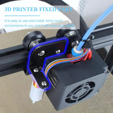 Auto Level Sensor Bracket Mount For 3D Printers Heavy Duty Iron Frame With Rust Prevention Coating Easy Plug And Play Sensor Holder For Rock Solid Accurate Leveling In Industrial Settings. Black iron 3.7x3.7x3.2cm bracket mounted on a 3D printer