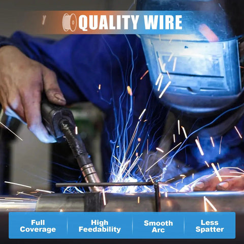 Welder using ER5356 Aluminum MIG Welding Wire 0.040 Inch 1 Pound 1 Pack Pro Grade Magnesium Aluminum Alloy for smooth welds
