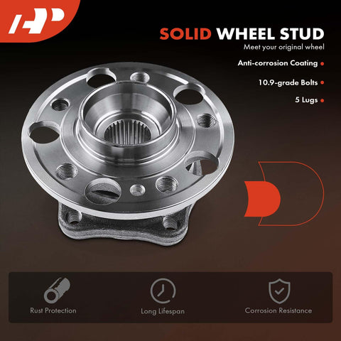 Two Pack Front Wheel Bearing Hub Assembly For Mercedes S550 2014 2017 S560 2018 Maybach S550 2017 Direct Fit Replacement OE Quality