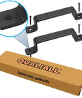 Heavy Duty Black Barn Door Handles 7.4 Inch Rustic Metal Pulls Two Pack For Sliding Doors Ideal For Garage Shed Gate Closet Drawer Indoor Outdoor Use Today, shown uninstalled with screws and packaging.