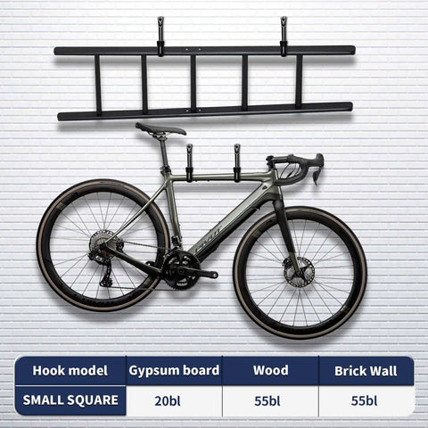 J Utility Hooks Heavy Duty Garage Wall Hangers For Tool Organization holding ladder and bicycle on wall
