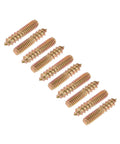 Top Tier Beefy Double Ended Hanger Bolts 1/4-20 X 1-1/4 Inch 20 Piece Kit in gold, self-tapping screws for furniture assembly.