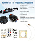 300HP Outboard Hydraulic Steering Kit With Pump Cylinder Two 26 Foot Nylon Hoses And Installation Accessories components