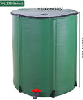 750L Foldable Rain Barrel With Large Capacity Water Storage Tank Portable Rainwater Harvesting Container with dimensions and tap