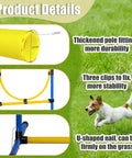 Backyard Dog Agility Course Set All In One Obstacle Kit features thickened pole fittings and stability clips.