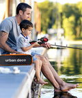 Child fishing with Kids Telescopic Fishing Pole And Reel Combo With Tackle Box Easy Open Starter Kit for Boys Girls Youth Beginners