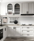 Kitchen with 10 Pack Matte Black Cabinet Handles For Kitchen And Bathroom Renovations With 3 Inch Center To Center Hole Spacing 76mm