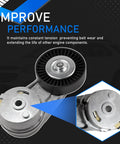 Serpentine Drive Belt Tensioner Kit Replacement For GM Vehicles Including Chevy Cobalt Equinox Orlando HHR Classic Pontiac Saturn Ion Buick Saab GMC Terrain Replaces 5PK1030 24430296 38177 12634319 close-up