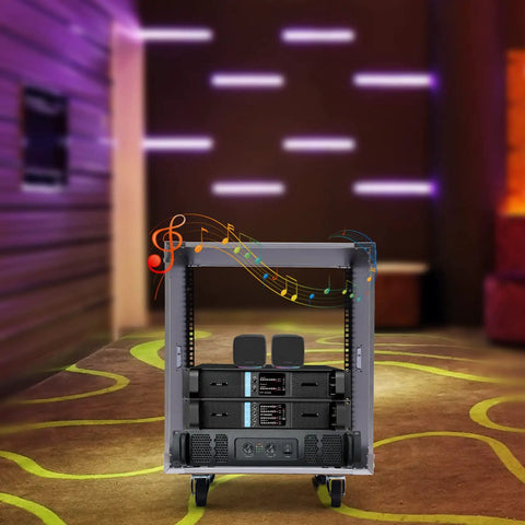 12U Heavy Duty Portable AV Rack With Smooth Operator Rolling Locking Casters And Badass Metal Cabinet For Indoor KTV Studios And Conference Rooms Built Different To Handle Every Setup You Dream Up