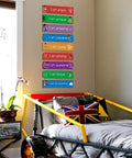 Set Of 9 Rainbow Themed Wood Wall Plaques For Boys Room With Inspirational Quotes Hanging Signs For Kids Bedroom Decor