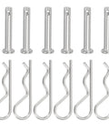 R Shaped Spring Cotter Pin Clevis Clip M5x30mm Single Hole Stainless 304 Steel kit 6 pcs arranged in two rows