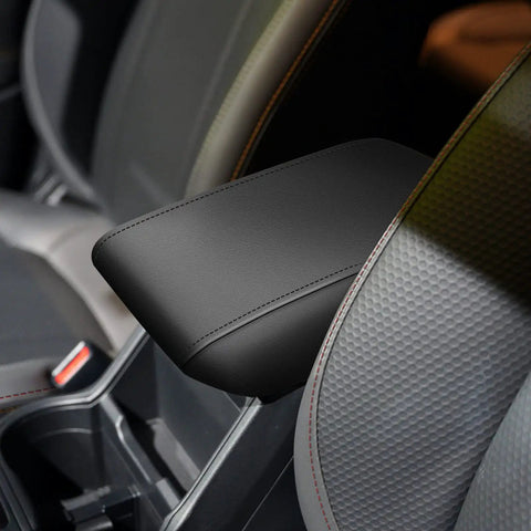 Center Console Cover for Subaru Forester 2019 2020 2021 2022 2023 2024 2025 Armrest Protector with Black Stitching Easy to Install Durable Fit