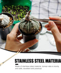 Stainless Steel Bonsai Rake And Tweezers Set For Potted Plants Pro Grade Gardening Tools For Loosening Soil And Shaping Bonsai Durable Potting Kit For Enthusiasts With Handy Grip For Easy Handling, stainless steel tweezers near potted bonsai