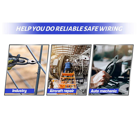 Aircraft Safety Wire Twisting Pliers Set used in industry, aircraft repair, and auto mechanic settings