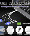 USB rechargeable Six Pack Wireless LED Strobe Lights With Remote Control connected to laptop showing charging mode