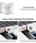 Solar Panel End Clamp Pack Of 20 For Standard Unistrut 30mm 35mm Aluminum Silver With 304 Stainless Steel Screws, dual-hole design