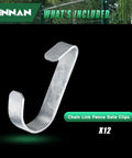 12 Pack 1-3/8 Inch Galvanized Steel Gate Clips For Chain Link Fences And Kennel Panels Clip Bands Latch Hardware