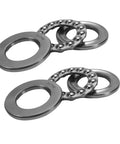Two steel thrust ball bearings with washers, 30x52x16mm, high-temperature meat grinder parts.