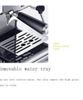 No Sweat 1450W Bean To Cup Espresso Coffee Machine With Strong 15 Bar Pump removable water tray for easy cleaning.