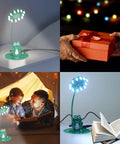 Hands On Night Light Soldering Practice Kit With Brightness Adjustable Power Switch, LED frog design illuminating a book