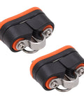 Fast Entry Cam Cleat For Sailboats And Kayaks, Heavy Duty Marine Boat Hardware, fits 3 to 12mm rope, aluminum body, twin view