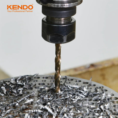 Five Sixteenth Inch Cobalt Drill Bit Set Thirteen Piece M35 High Speed Steel with 135 Degree Tip drilling metal