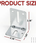 4 Pack J6 Garage Door Track Bracket Set With L Shape Wall Mounts Durable Galvanized Steel Hardware Kit Includes 8 Bolts And 8 Nuts For Reliable Track Support Replacement Or Repair