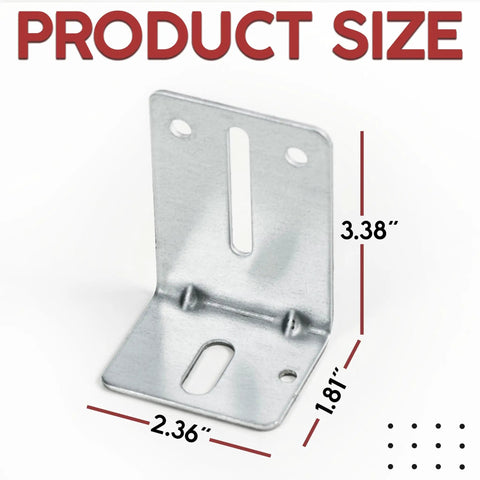4 Pack J6 Garage Door Track Bracket Set With L Shape Wall Mounts Durable Galvanized Steel Hardware Kit Includes 8 Bolts And 8 Nuts For Reliable Track Support Replacement Or Repair