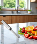 Pineapple Eye Remover Tool With V Shaped Stainless Steel Blade on kitchen counter