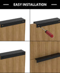 Matte Black Finger Pulls For Cabinets And Edge Drawer Handles For Kitchen installation process on wood cabinets