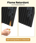 Flame retardant No Sweat Peel And Stick Acoustic Foam Panels 48 Pack showing self-extinguishing feature with smoke.