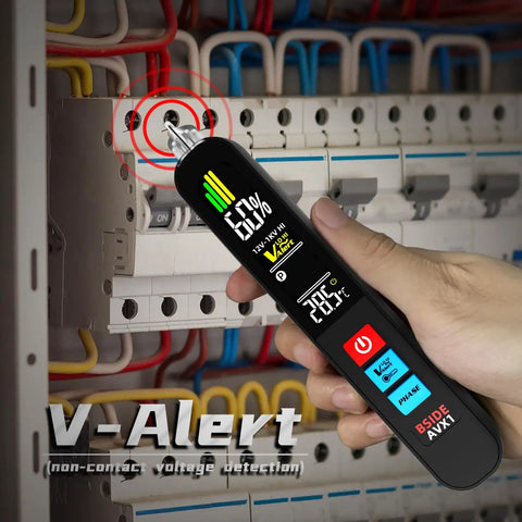 Handy Non Contact Voltage Tester With 3 Phase Rotation Indicator And Signal Percentage Display Rechargeable AC Electrical Detector Pen in panel